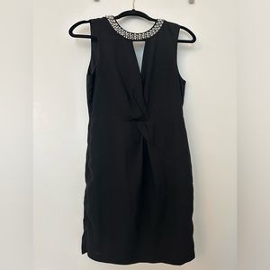 Black Embellished Neckline Forever21 Dress